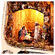 Neapolitan nativity radio 8 cm LED light 30x40x20 cm s2