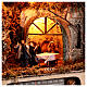 Neapolitan nativity radio 8 cm LED light 30x40x20 cm s4