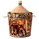 Demijohn with LED lights and 8 cm Neapolitan Nativity Scene 55x40x40 cm s1