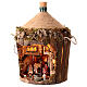 Demijohn with LED lights and 8 cm Neapolitan Nativity Scene 55x40x40 cm s3