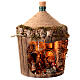 Demijohn with LED lights and 8 cm Neapolitan Nativity Scene 55x40x40 cm s4