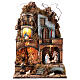 Presepe con cascata 10 cm 60x40x40 cm napoletano s1