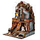 Presepe con cascata 10 cm 60x40x40 cm napoletano s3
