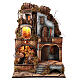 Presepe con cascata 10 cm 60x40x40 cm napoletano s6