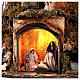 Corner Neapolitan Nativity Scene with waterfall, 50x30x30 cm, for 8 cm charcaters s2