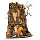 Presepe angolare con cascata 8 cm 50x30x30 cm napoletano s4