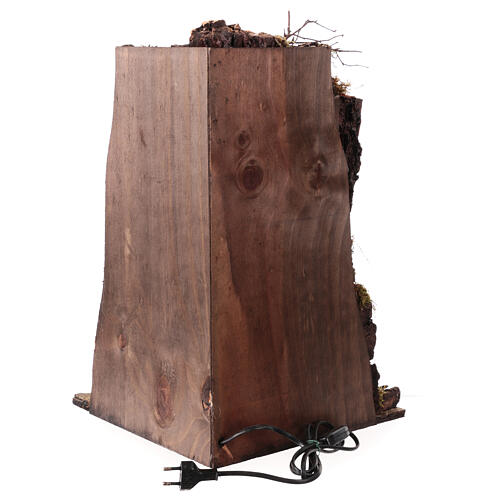 Presepe napoletano angolare luce forno 50x30x30 cm statue 8 cm 8