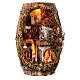 Botte presepe mulino a vento led statue 8 cm 60x35x25 cm napoletano s1