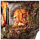 Botte presepe mulino a vento led statue 8 cm 60x35x25 cm napoletano s2