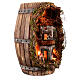 Botte presepe mulino a vento led statue 8 cm 60x35x25 cm napoletano s5