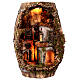 Botte presepe mulino a vento led statue 8 cm 60x35x25 cm napoletano s6