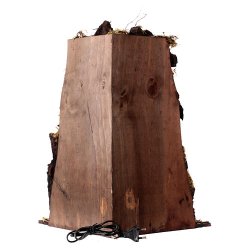 Presepe angolare napoletano led mulino a vento 10 cm 50x30x30 6