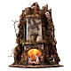 Presepe angolare napoletano led mulino a vento 10 cm 50x30x30 s1