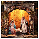 Presepe angolare napoletano led mulino a vento 10 cm 50x30x30 s2