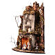 Presepe angolare napoletano led mulino a vento 10 cm 50x30x30 s3