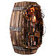 Barrel with fountain, light and 8 cm Neapolitan Nativity Scene 80x50x30 cm s5