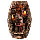 Barrel with fountain, light and 8 cm Neapolitan Nativity Scene 80x50x30 cm s7