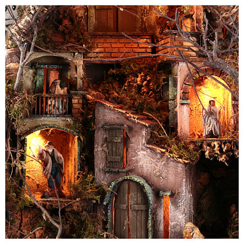 Botte maxi fontana led presepe 8 cm napoletano 80x50x30 cm 4