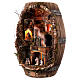 Botte maxi fontana led presepe 8 cm napoletano 80x50x30 cm s3