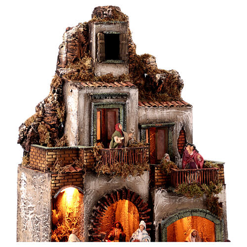 Neapolitan Nativity Scene with lights, 75x50x40 cm, 12 cm characters 6