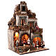 Neapolitan Nativity Scene with lights, 75x50x40 cm, 12 cm characters s5