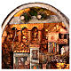 Wine cellar with fountain and lights, 8 cm Neapolitan Nativity Scene, 85x60x30 cm s4
