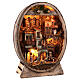 Wine cellar with fountain and lights, 8 cm Neapolitan Nativity Scene, 85x60x30 cm s5