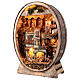 Nativity scene cellar 8 cm LED fountain 85x60x35 cm Neapolitan s3