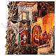 Neapolitan Nativity Scene with mill and waterfall, LED lights, 90x70x50 cm, for 8 cm characters s7