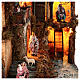 Neapolitan nativity village waterfall mill 8 cm LED 90x70x50 cm s4