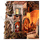 Neapolitan nativity village waterfall mill 8 cm LED 90x70x50 cm s7