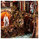 Neapolitan nativity village waterfall mill 8 cm LED 90x70x50 cm s9