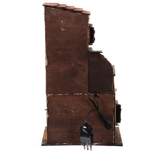 Caseggiato luci led presepe napoletano 6 cm 35x20x20 cm 4