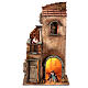 Caseggiato luci led presepe napoletano 6 cm 35x20x20 cm s1