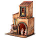 Dom wiejski z figurkami 6 cm, Scena Narodzin, led, 30x20x20 cm, styl neapolitański s2
