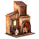 Dom wiejski z figurkami 6 cm, Scena Narodzin, led, 30x20x20 cm, styl neapolitański s3