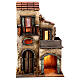 Three-storey house with LED lights for 6 cm Neapolitan Nativity Scene, 35x20x15 cm s1