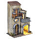 Maison éclairée en crépi 35x20x15 cm crèche napolitaine 6 cm s3