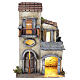 Casa com balcões luz LED 35x20x15 cm presépio napolitano de 6 cm s1