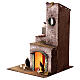 Grey house with LED lights and 6 cm figurines, Neapolitan Nativity Scene, 35x25x25 cm s3