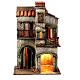 Old house with two balconies for 6 cm Neapolitan Nativity Scene, 30x20x15 cm s1