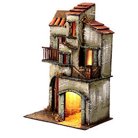 Bâtiment crépi style napolitain crèche 6 cm 30x20x15 cm