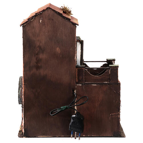 Casa para belén 6 cm led napolitano 30x25x20 cm 4