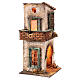 Casa a due piani 8 cm stile napoletano led 30x15x15 cm s3