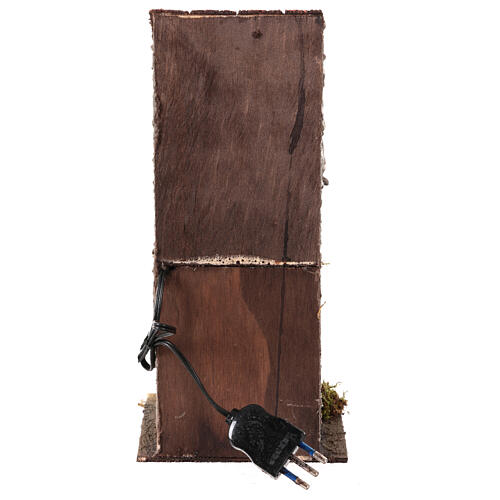 Maison grise deux étages 30x15x15 cm crèche napolitaine 8 cm 4