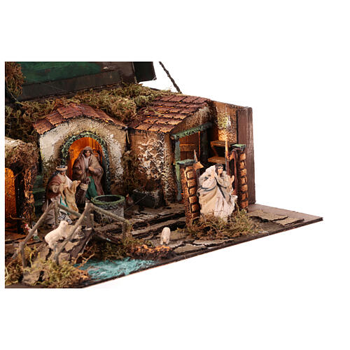 Suitcase with 6 cm Neapolitan Nativity Scene, 30x35x30 cm 5