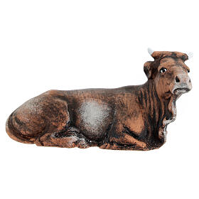 Bue terracotta presepe napoletano 10 cm dipinto a mano