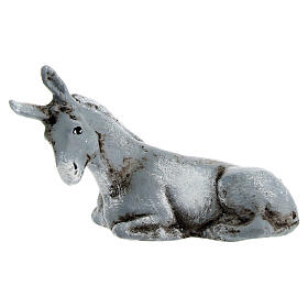 Neapolitan nativity donkey lying down terracotta 10 cm no base