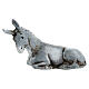 Neapolitan nativity donkey lying down terracotta 10 cm no base s1