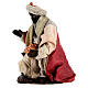 Moor Wise Man on his knees for 10 cm Neapolitan Nativity Scene, terracotta s2